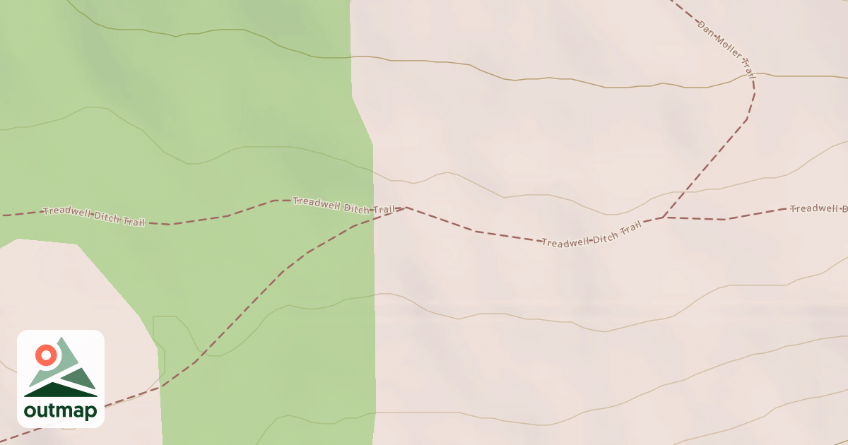 Map of Treadwell Ditch Trail