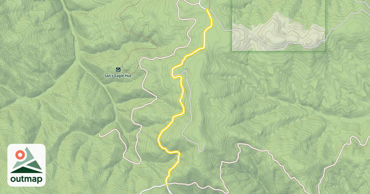 Map of Lakes Divide Road