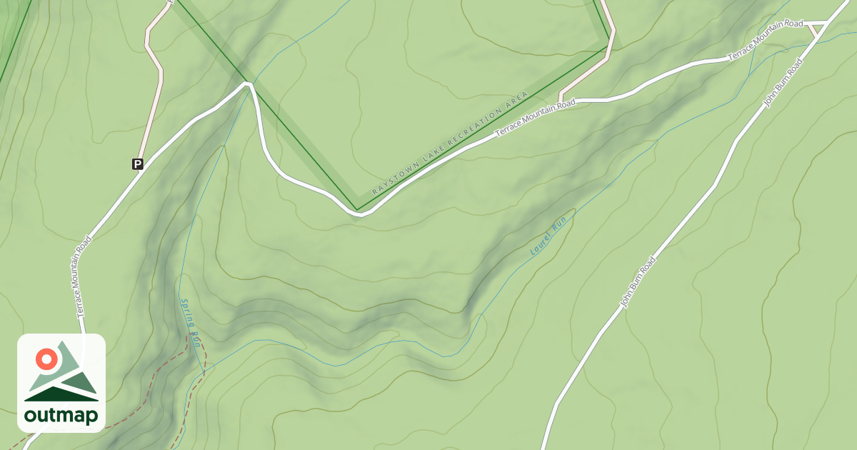 Map of Rothrock State Forest Trough Creek Snowmobile Trails