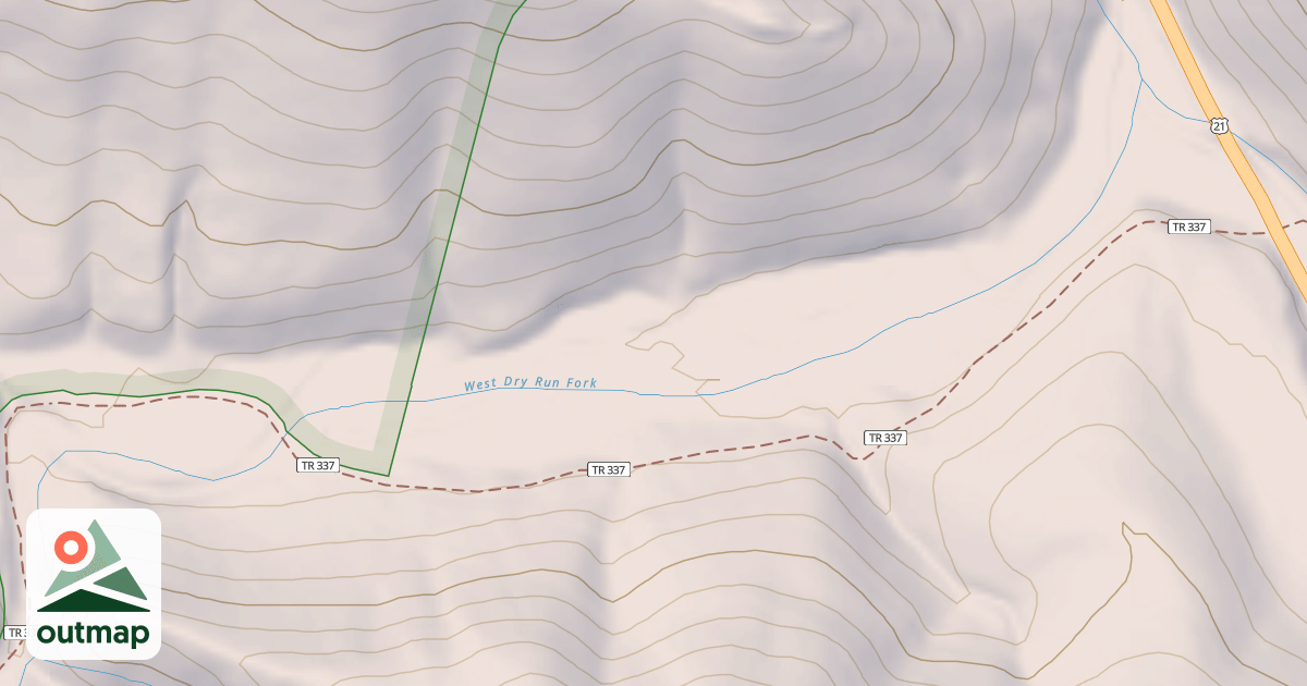 Map of WEST FORK DRY RUN