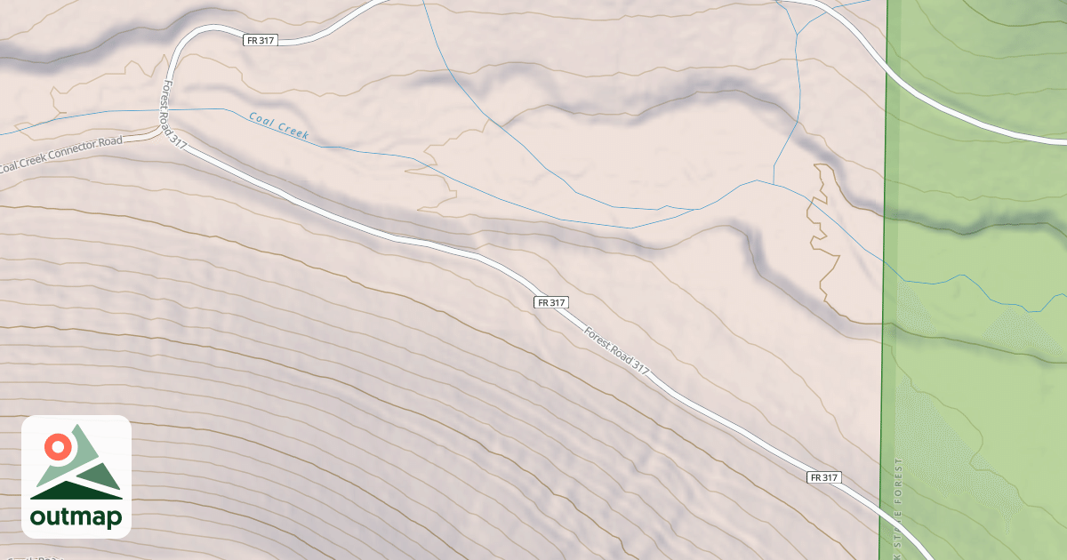 Map of COAL CREEK HALLOWAT CREEK