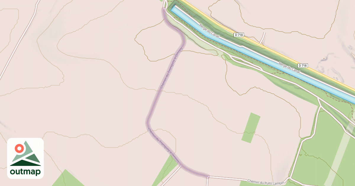 Map of Chemin du Tronquoy a Omissy