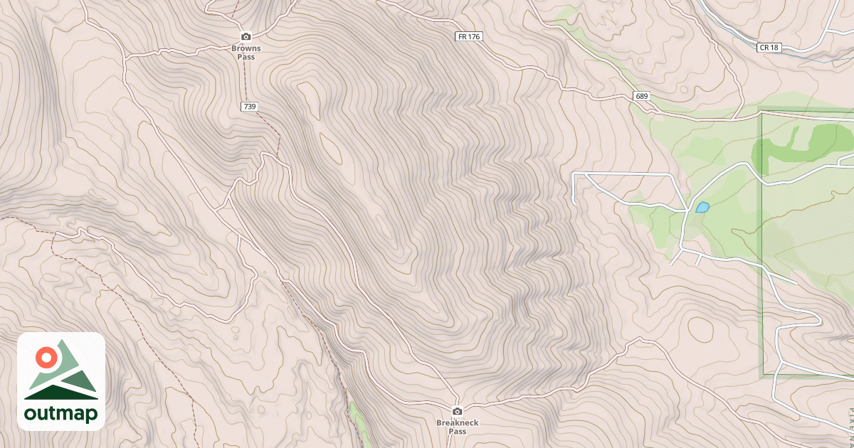 Map of BREAKNECK PASS
