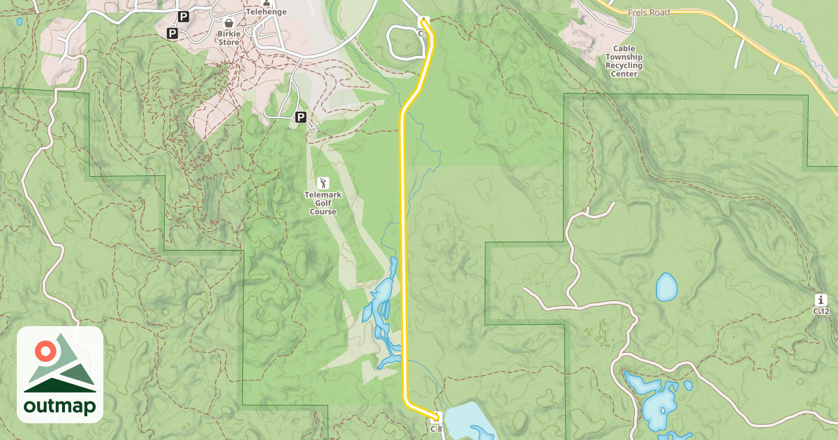 Map of Spider Lake Fire Lane