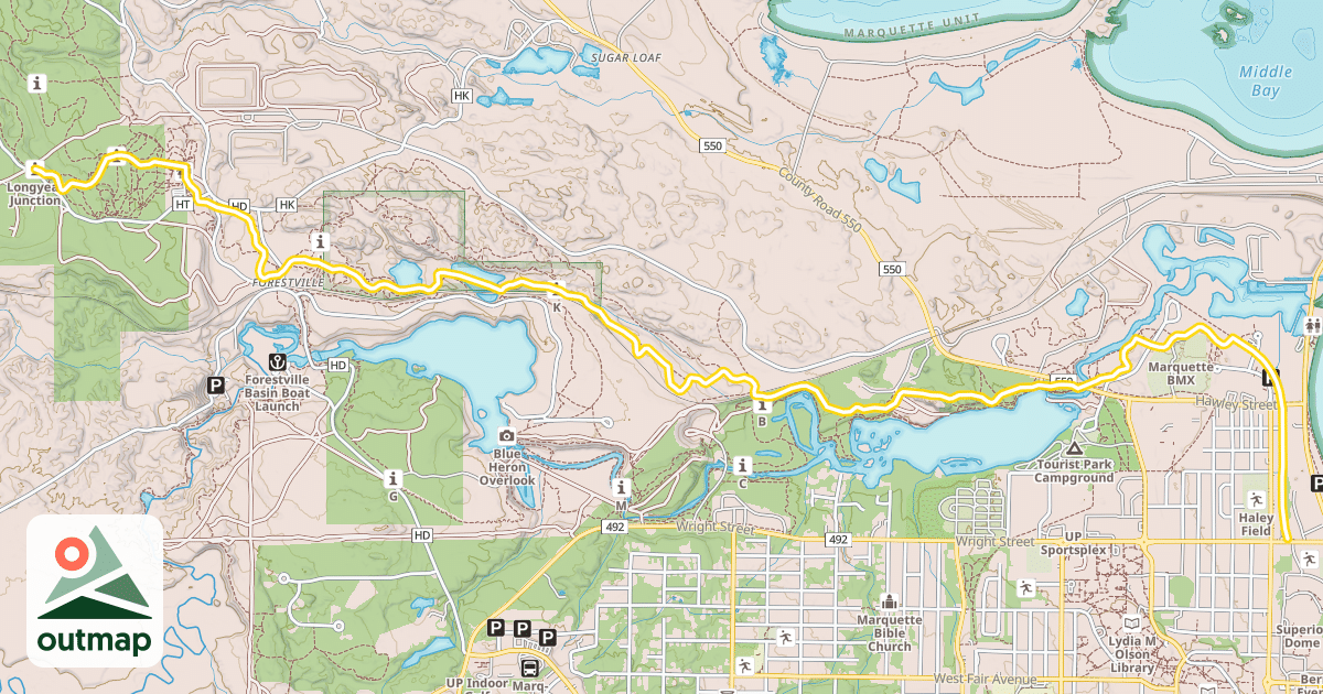 Map of Noquemanon Trail