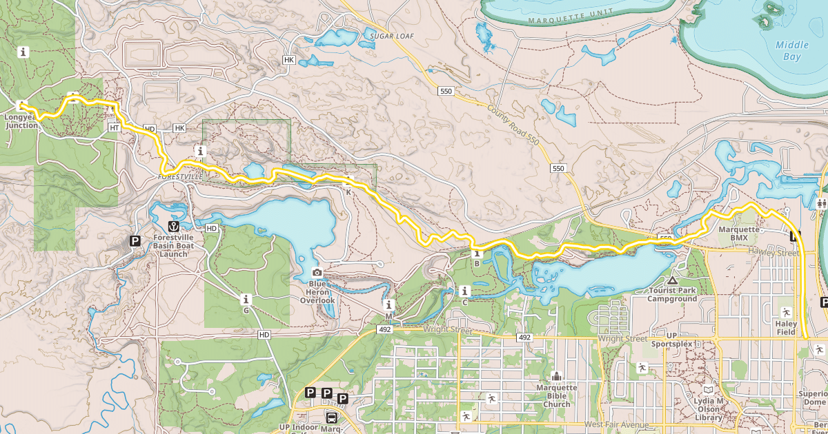 Map preview of Noquemanon Trail