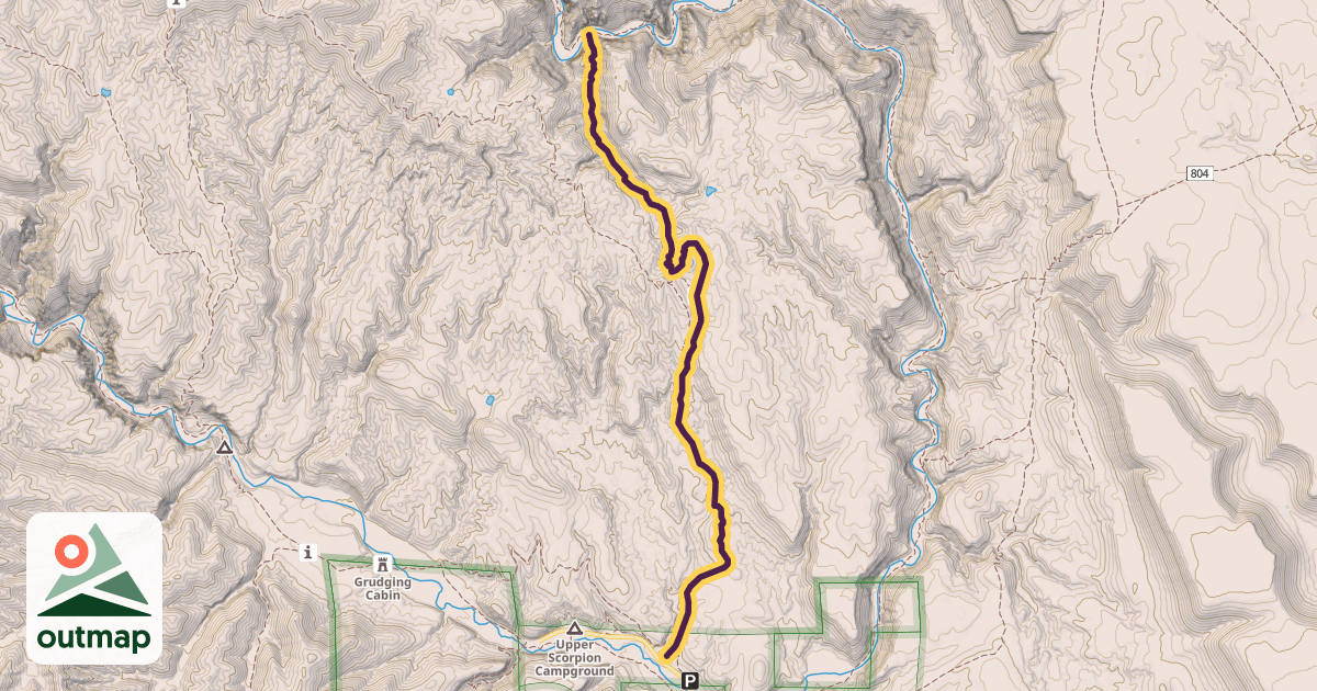Map of Little Bear Canyon Trail #729
