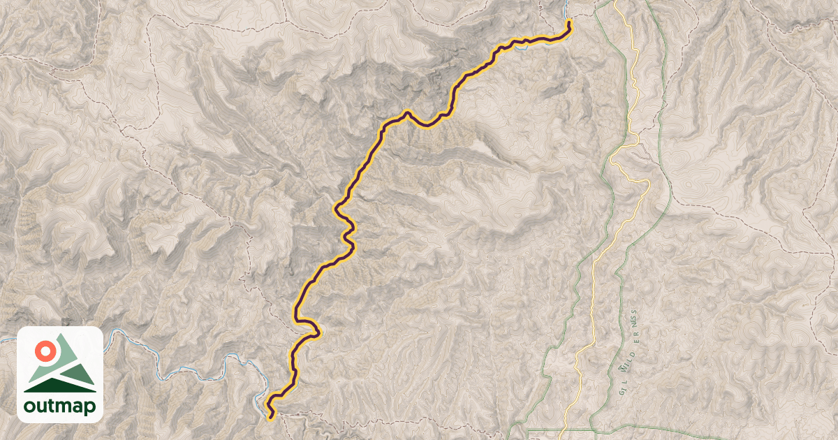Map of Gila River Trail #724