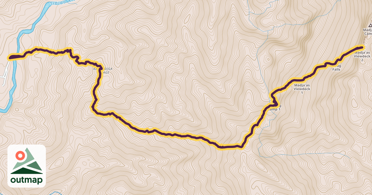 Map of Mount Madja'as Trail