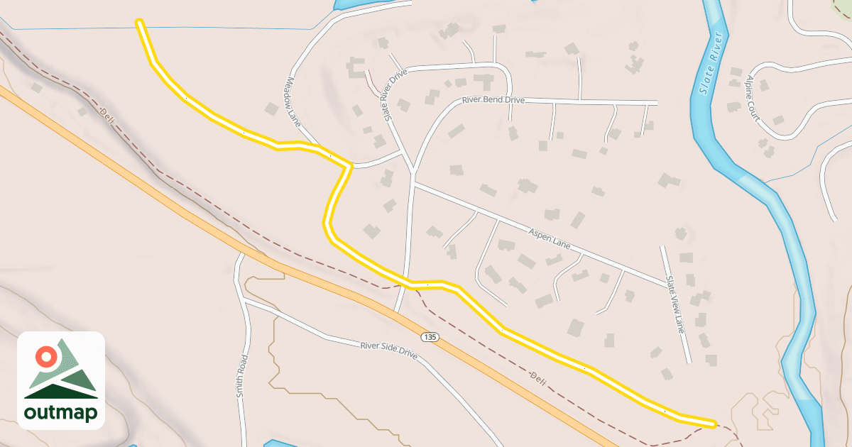 Map of Riverbend Trail