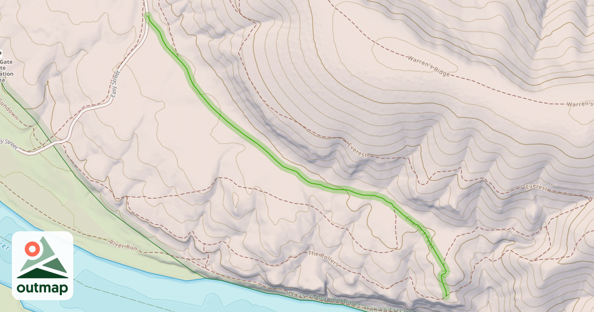 Map of Charlie's Peak