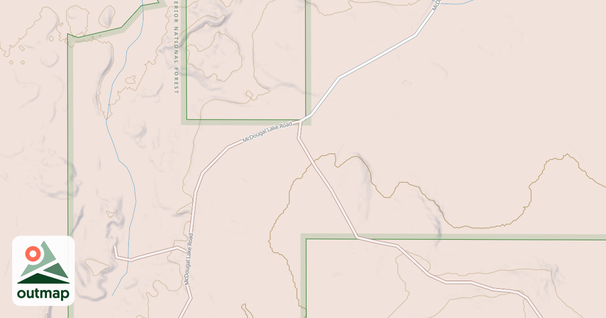 Map of MCDOUGAL LAKE