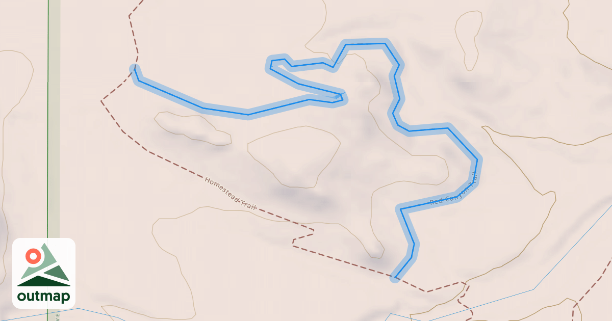 Map of Red Canyon Trail