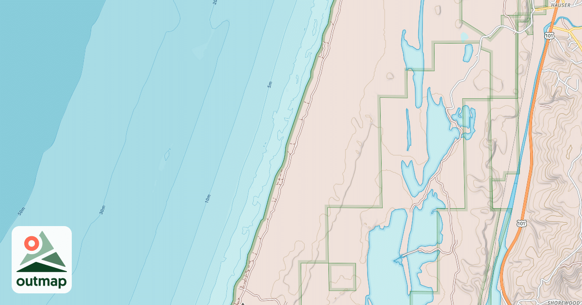 Map of Coast Guard - South Ohv Trail