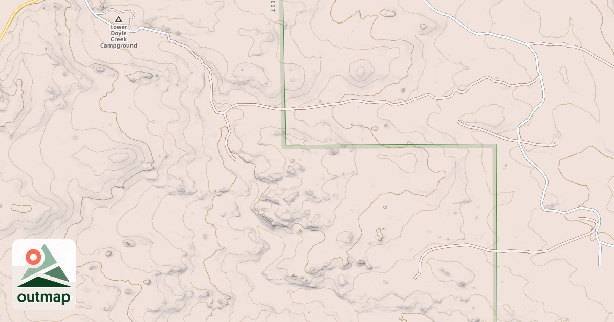 Map of USFS Motor Vehicle Use Map Trails 3872