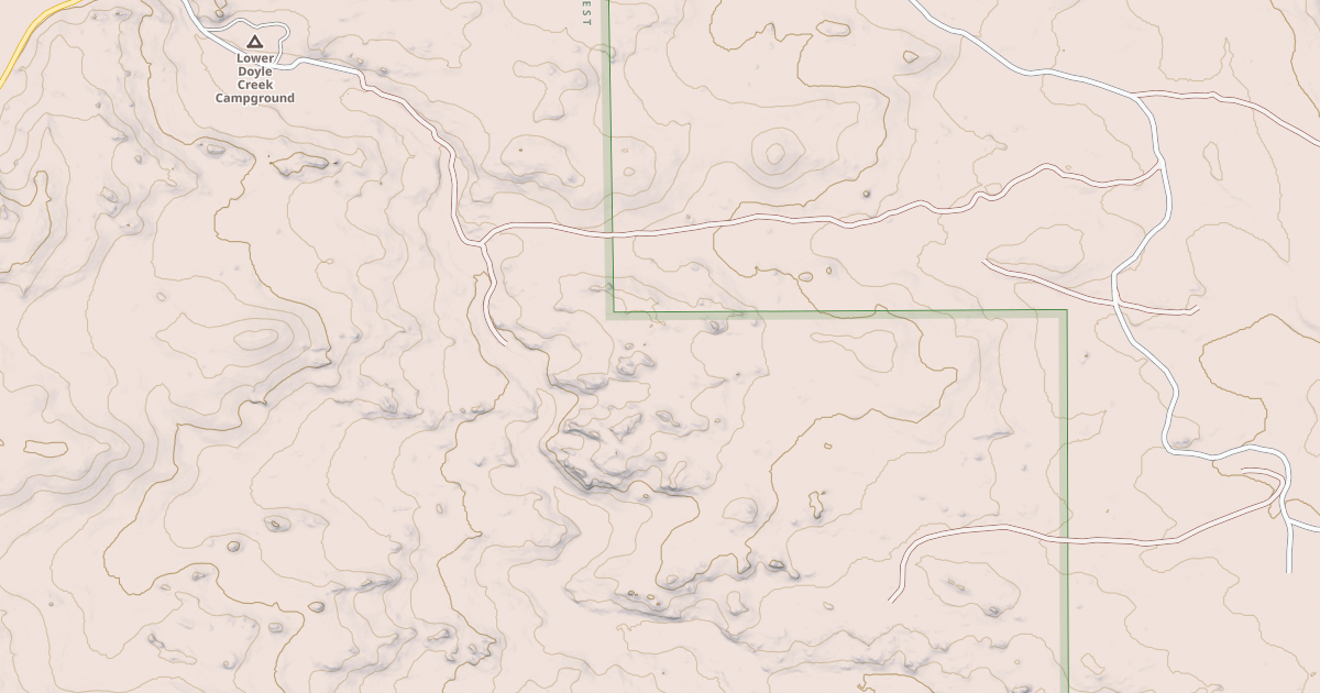 Map preview of USFS Motor Vehicle Use Map Trails 3872
