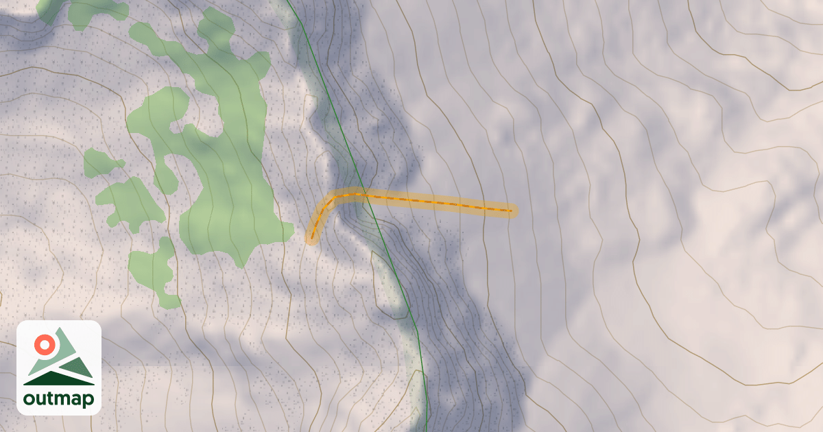 Map of Corey's Couloir