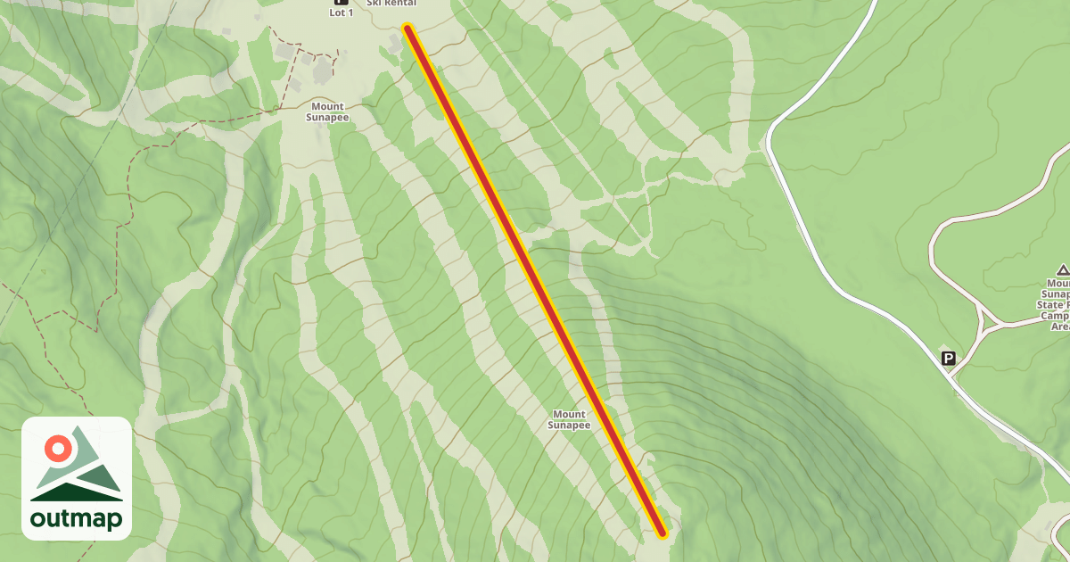 Map of North Peak Triple