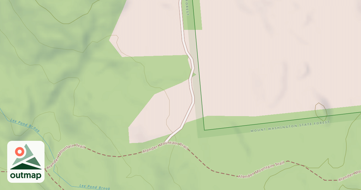 Map of Alander Mountain Trail