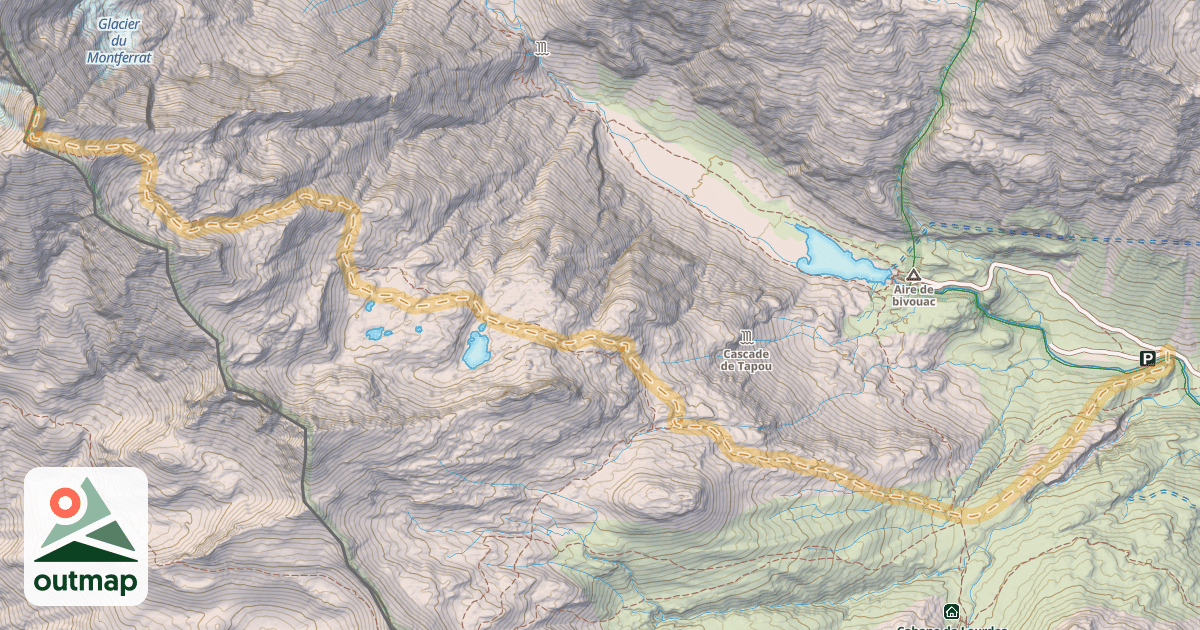 Map of Grand Pic de Tapou — L'Espugne de Millas