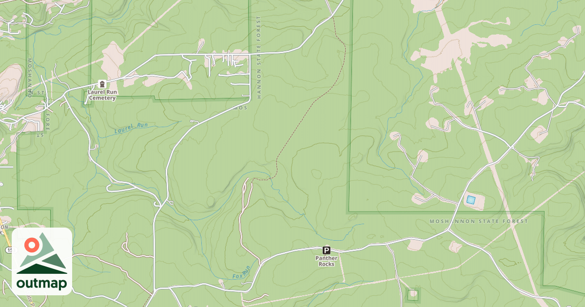 Map of S.B. Elliott State Park Snowmobile Trails