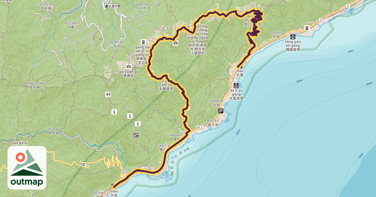 Map of Taoyuan Valley Trail