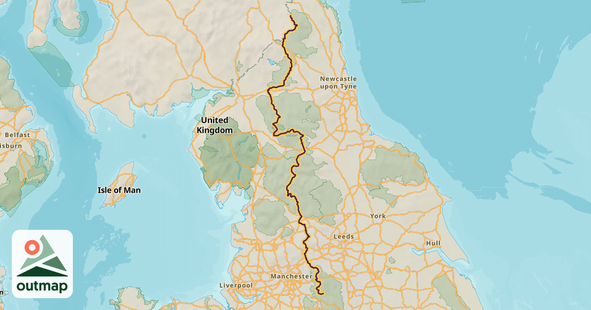 Map of Pennine Way