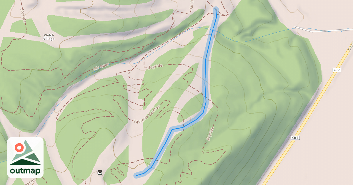 Map of Belle Creek Ridge