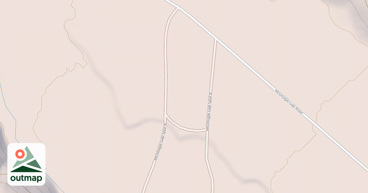 Map of MCDOUGAL GAP SPUR B