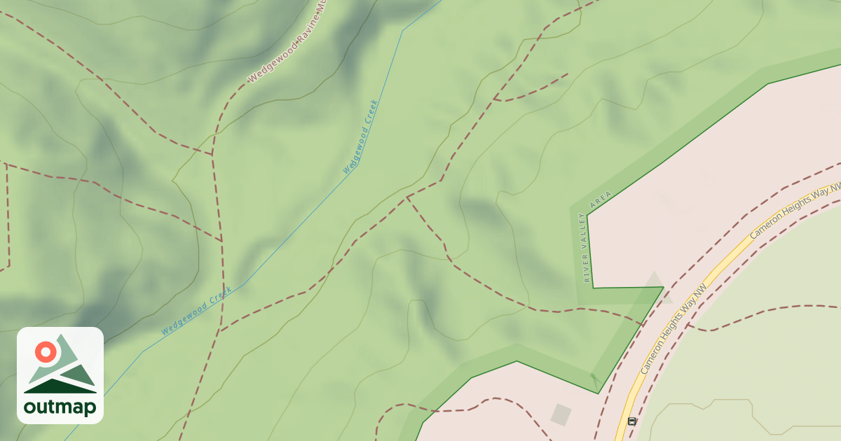 Map of Wedgewood Ravine Toboggan Hill