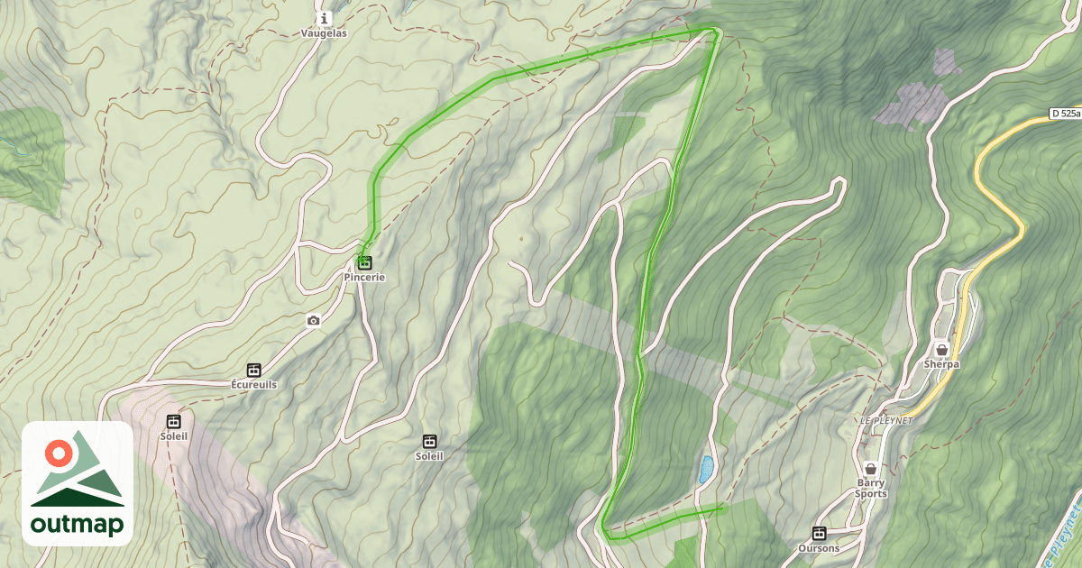 Map of Crêt Garnier