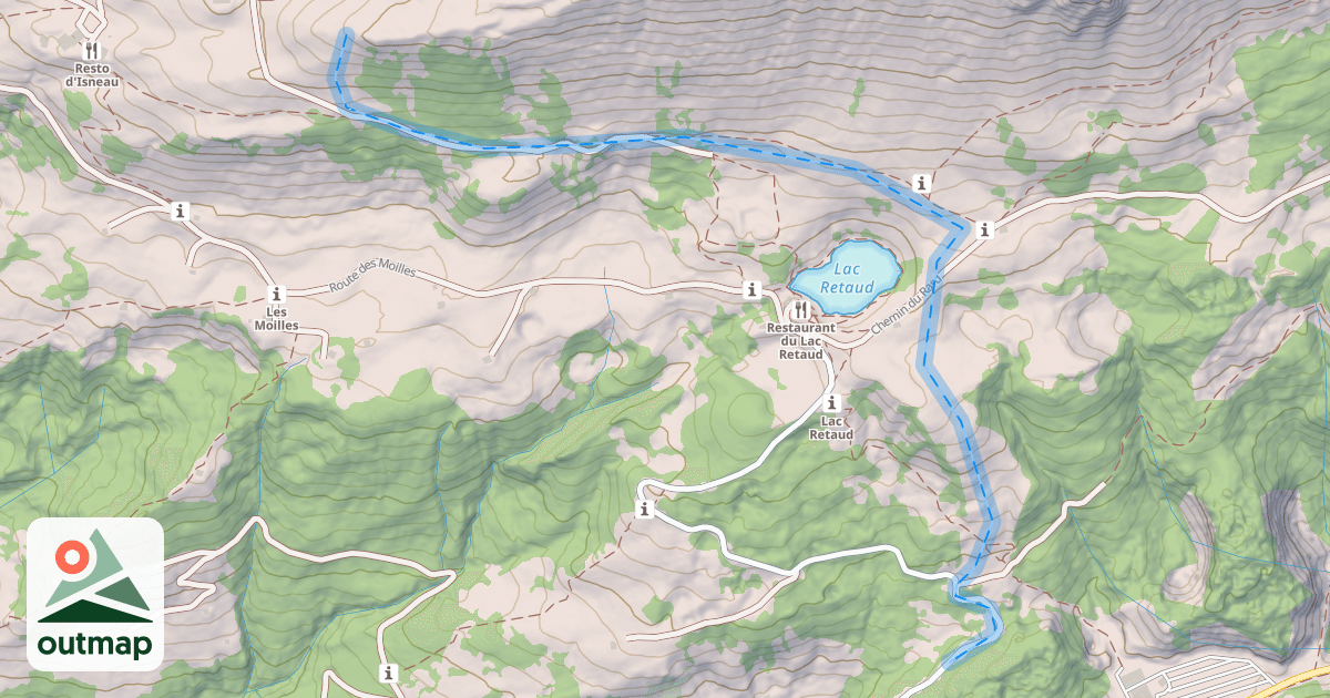Map of (abandonné) piste Isenau-Col du Pillon