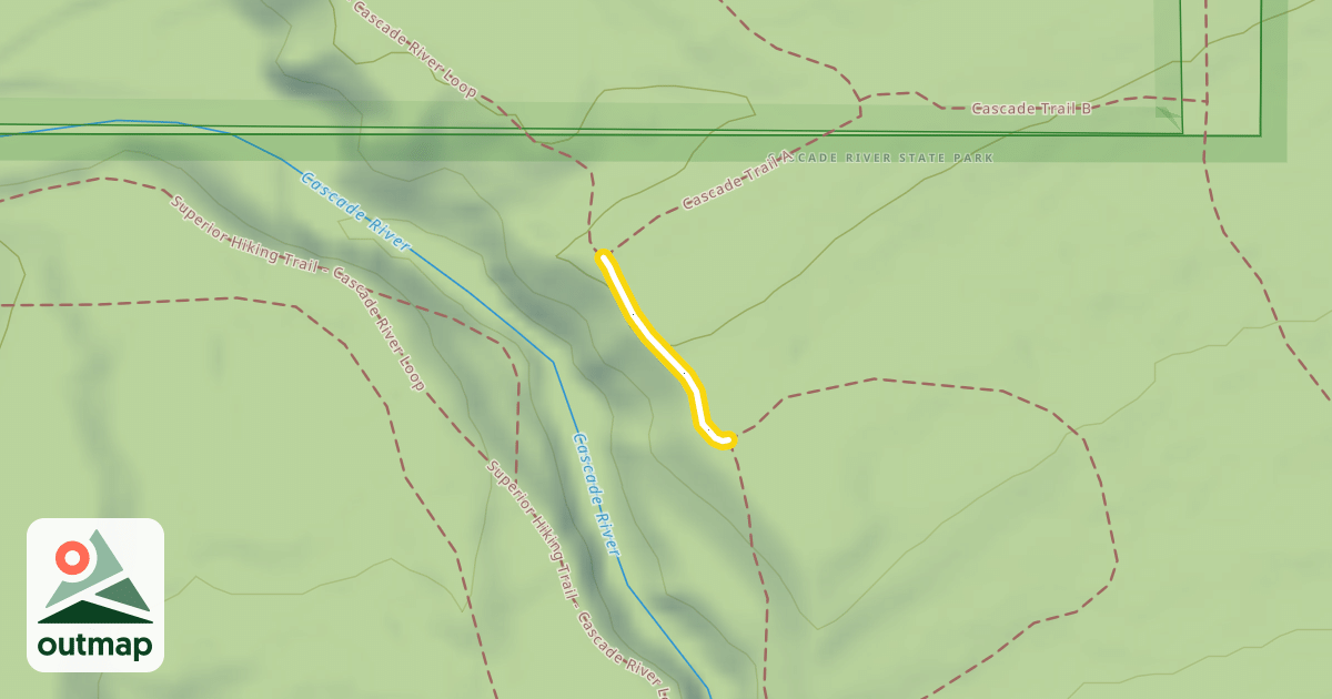 Map of Superior Hiking Trail - Cascade River Loop