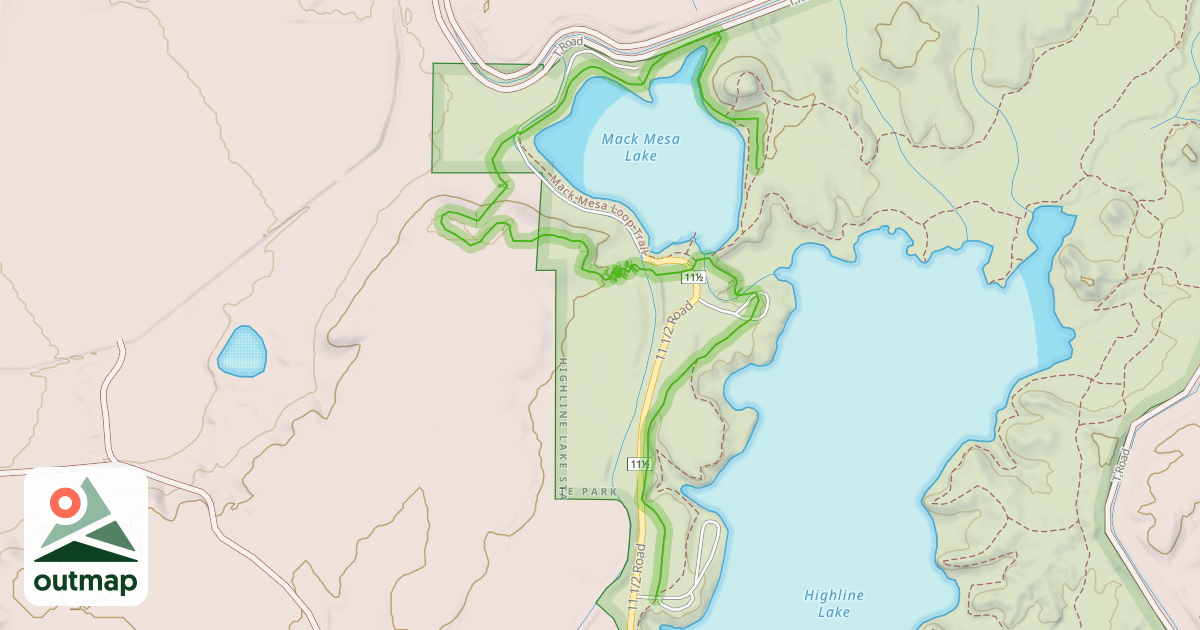 Map of Mack Mesa Loop Trail