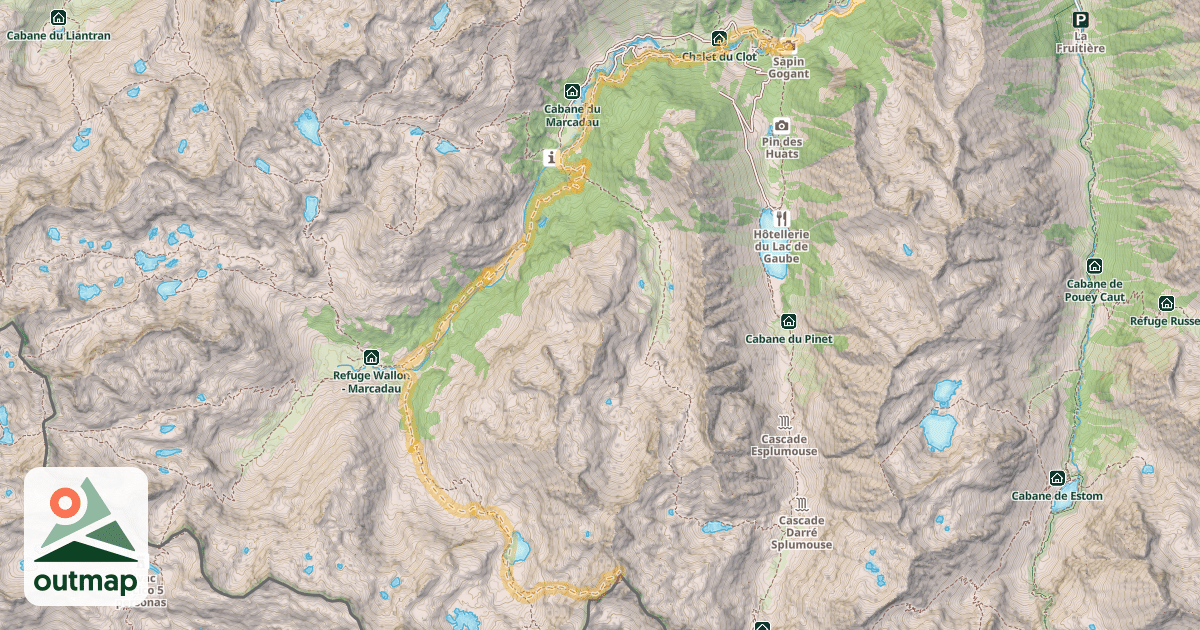 Map of Pic Alphonse Meillon — Cambasque