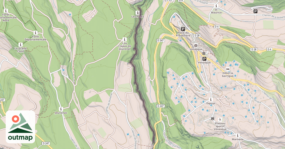 Map of Climbing Crag