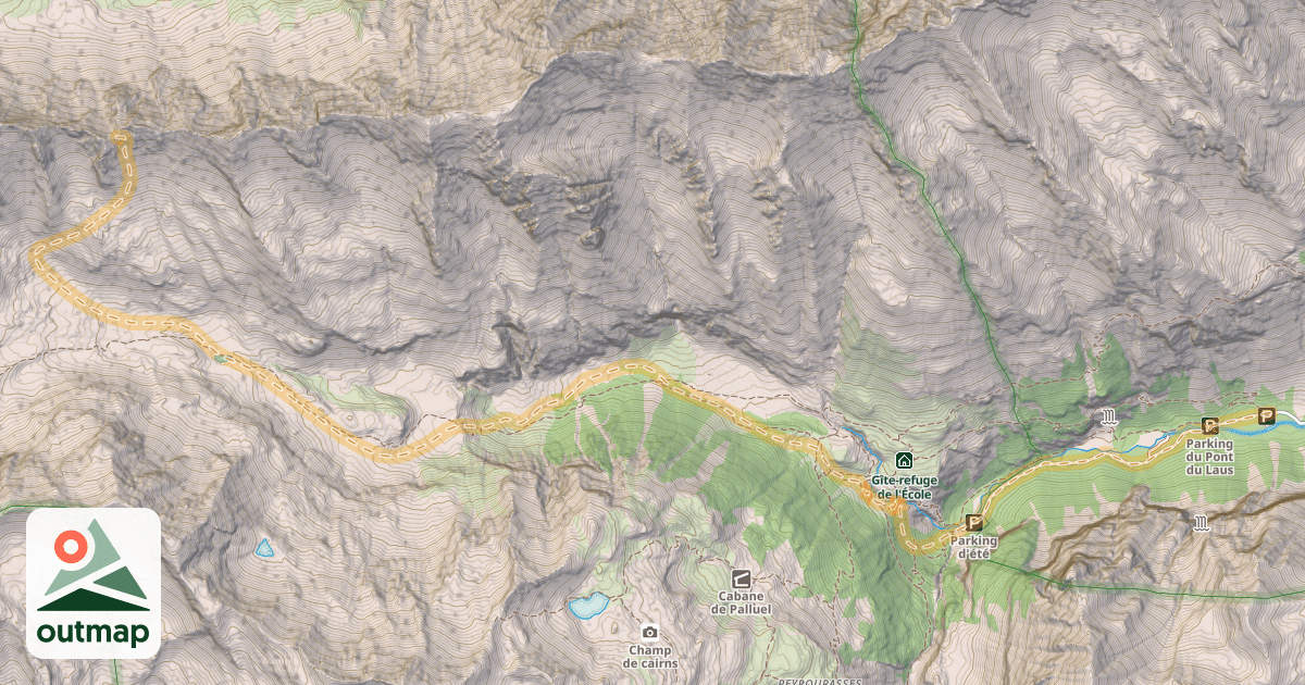 Map of Brèches des Serres — Les Mensals