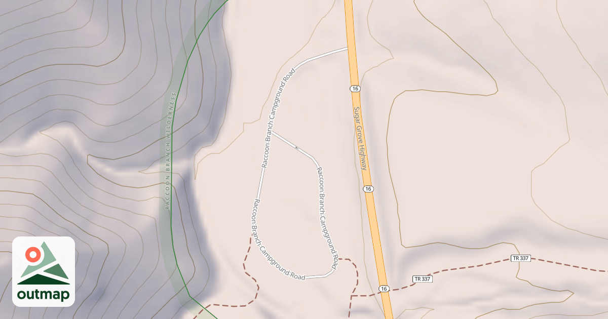 Map of RACCOON BRANCH