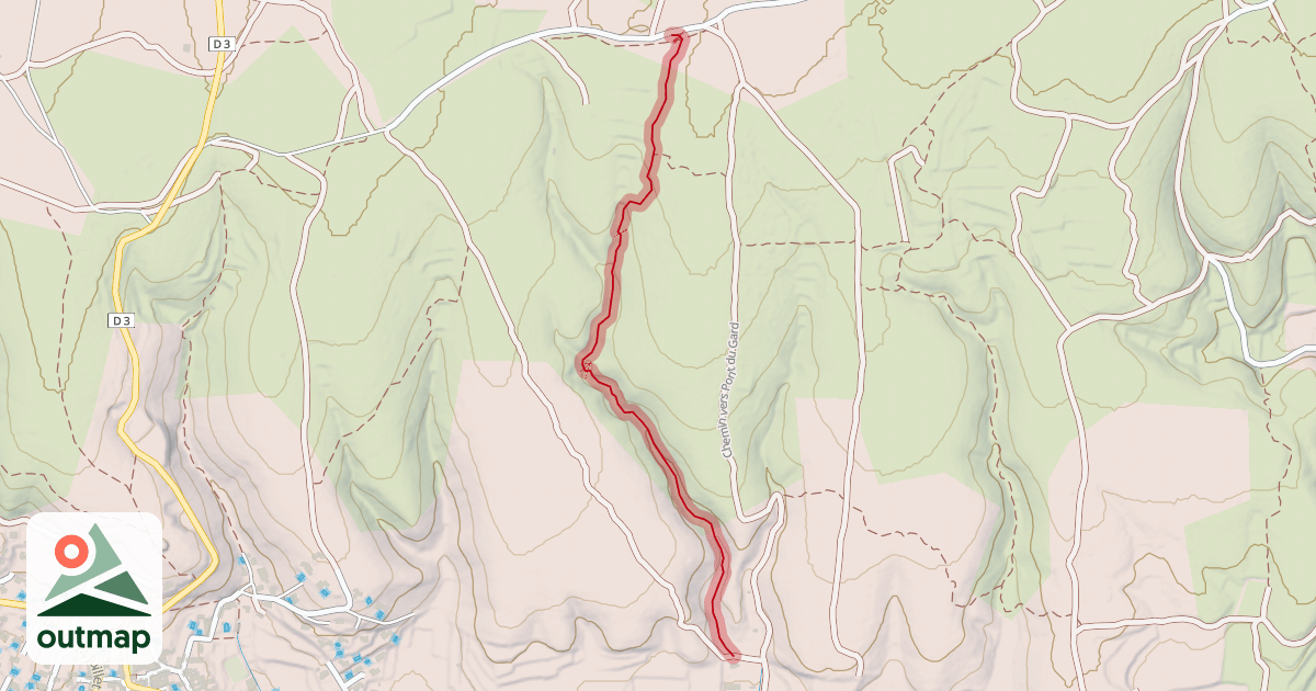 Map of Descente de la Bastide