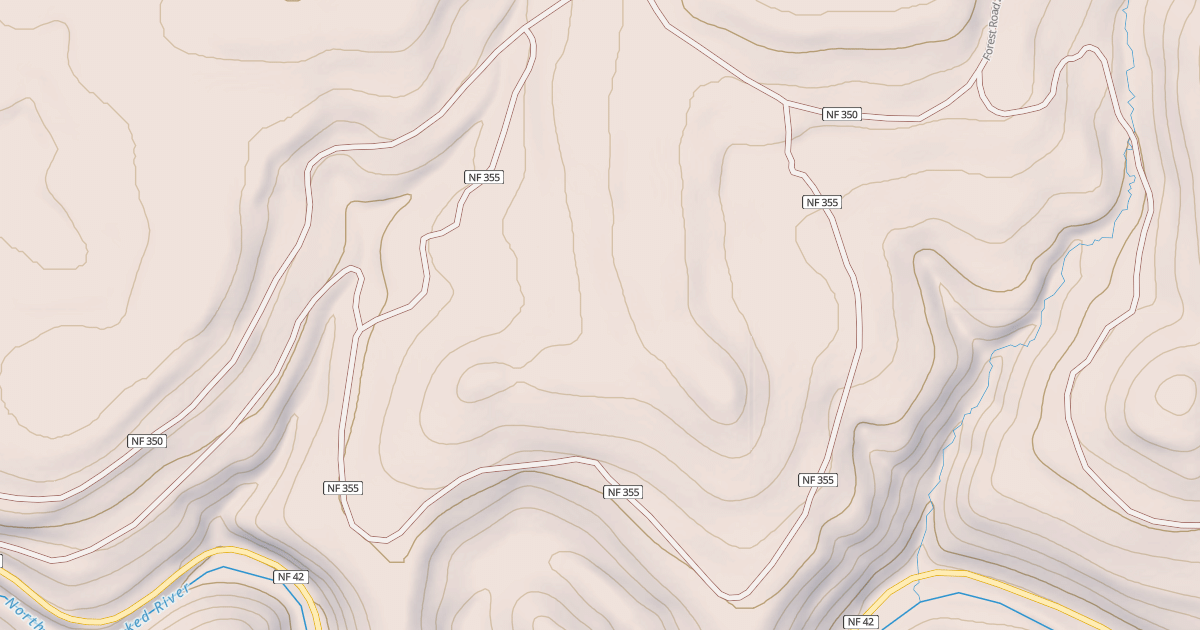 Map preview of USFS Motor Vehicle Use Map Roads {72E61D47-24BB-4998-BD5B-26598B8B14BE}