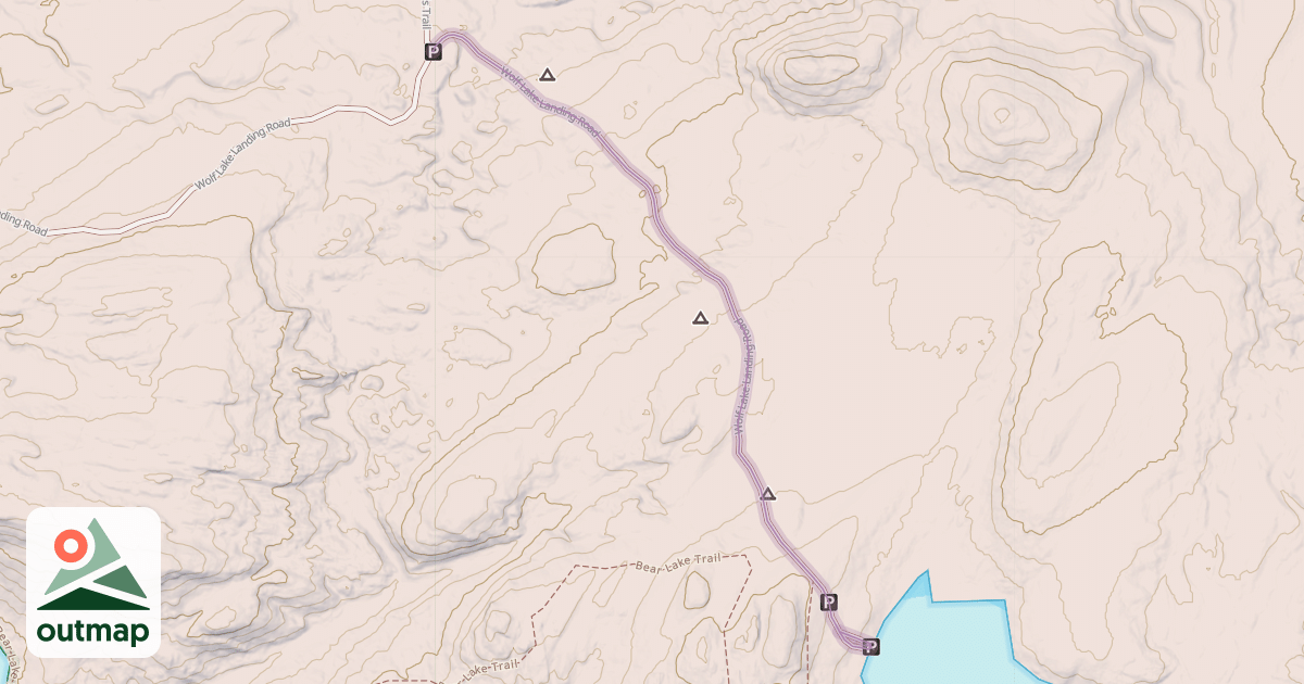 Map of Wolf Lake Landing Road