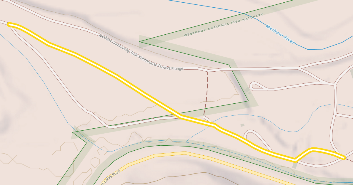 Map preview of Winthrop Fatbike Snowshoe