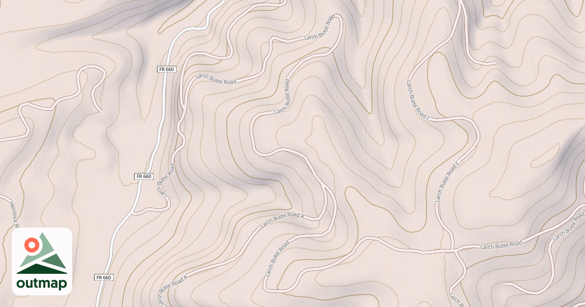 Map of LARCH BUTTE