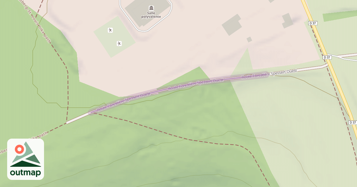 Map of Route Forestière Spessert Ouest