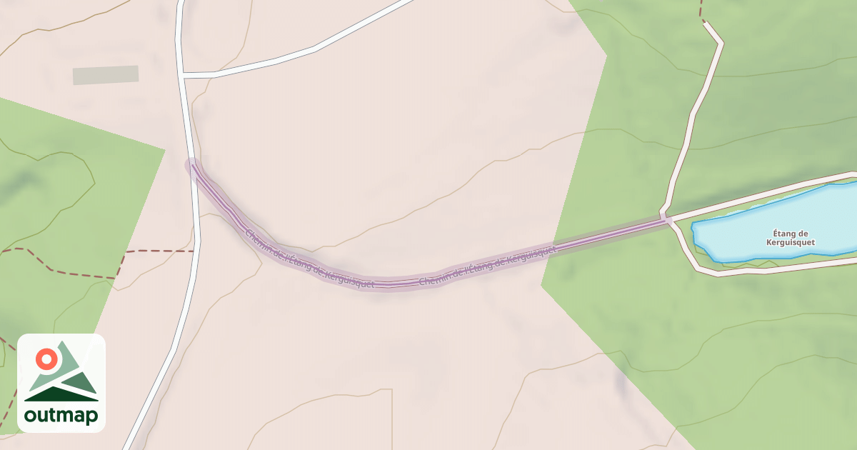 Map of Chemin de l'Étang de Kerguisquet