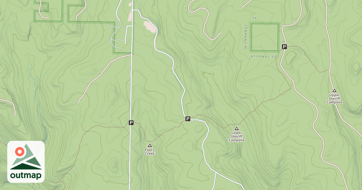 Map of FOOLS CREEK