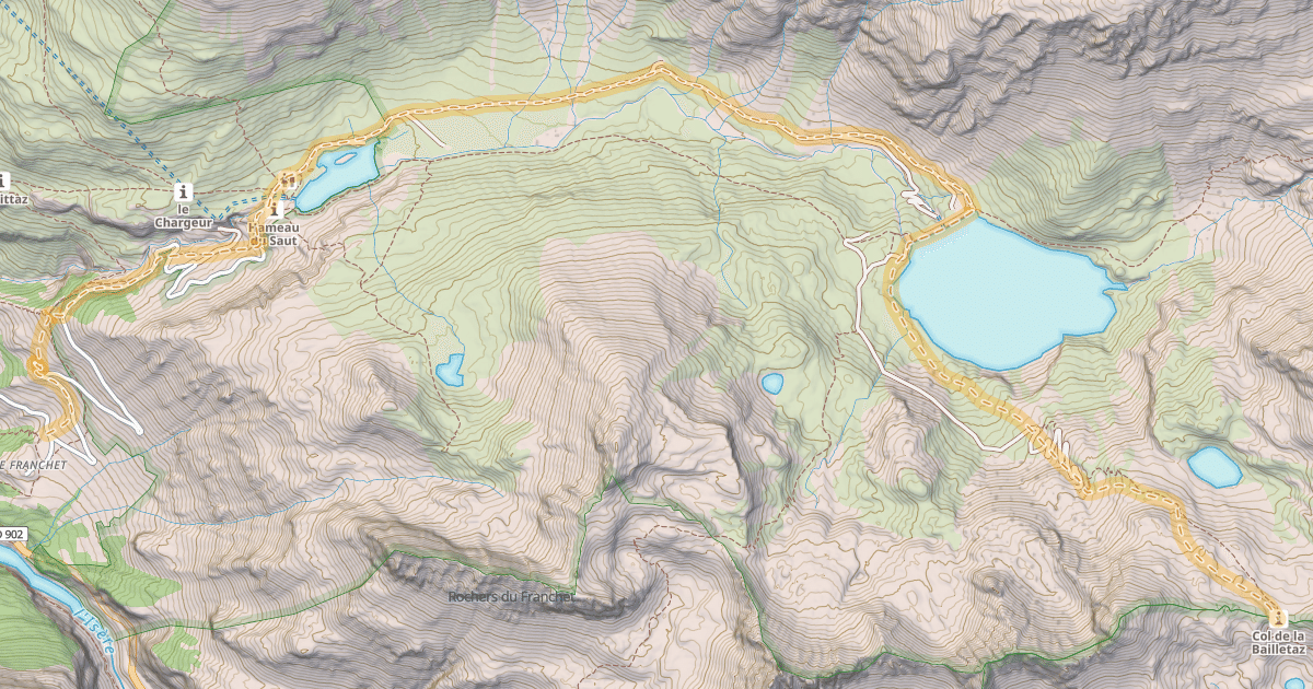 Map preview of Col de la Baillettaz — Le Franchet