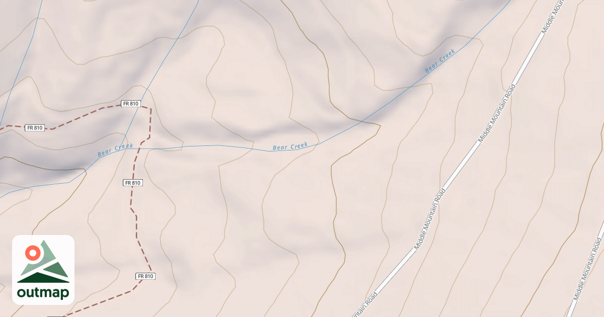 Map of BEAR CREEK SPUR