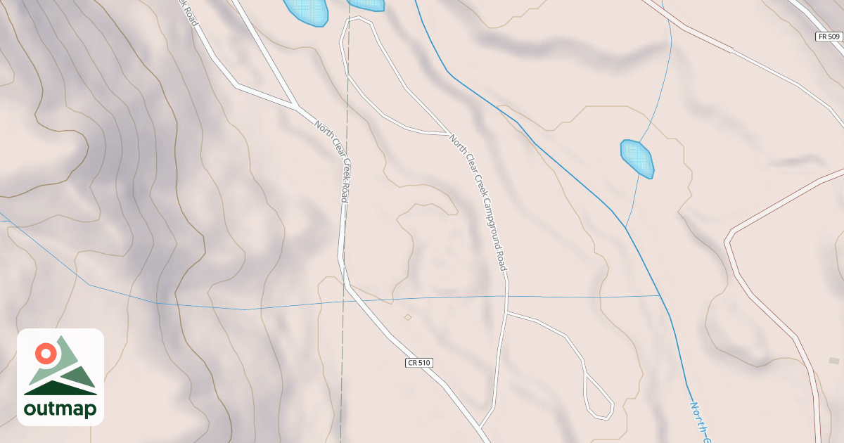 Map of NORTH CLEAR CR CG