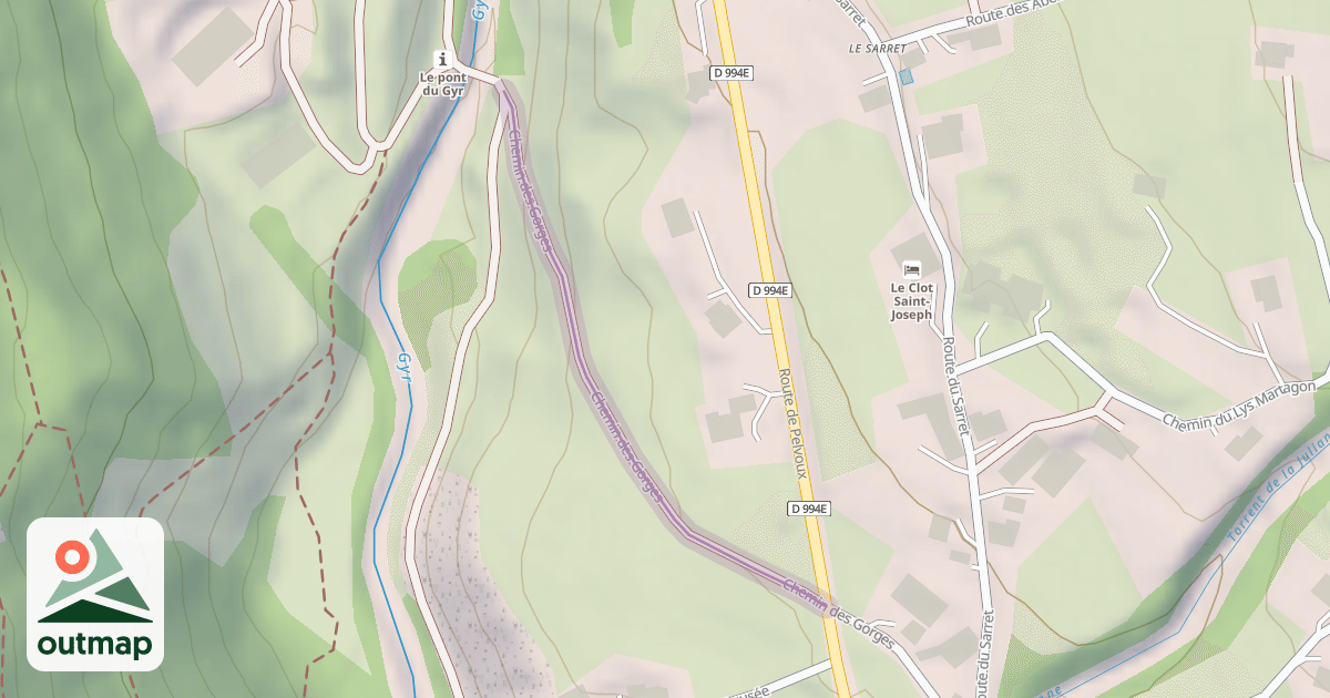 Map of Chemin des Gorges